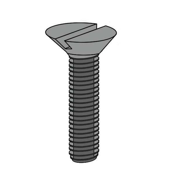 963 Brass Slotted Flat Head Machine Screw