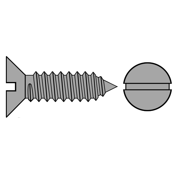 7972C A2 304 Stainless Slotted Flat Head Tapping Screw