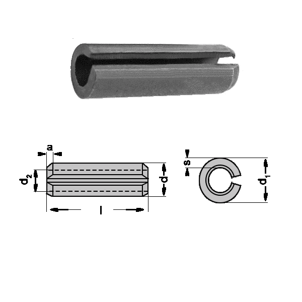 Spring Tension Pins Industrial Unthreaded Metric Fasteners