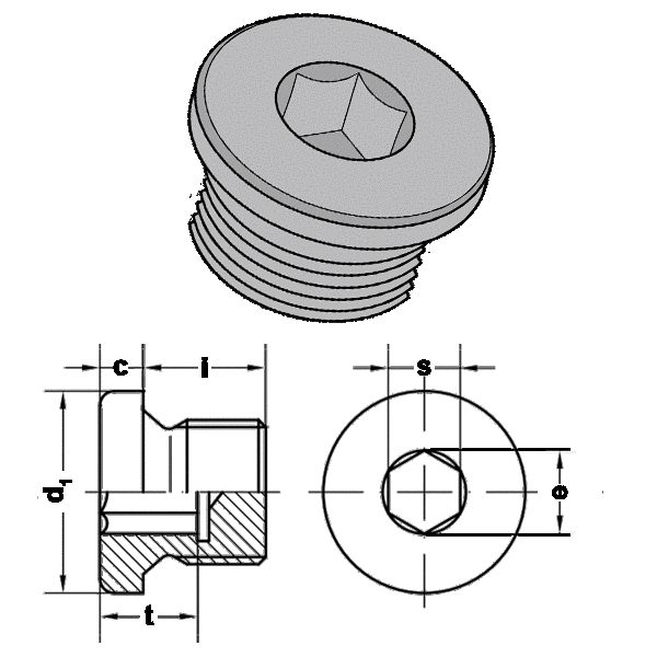 BSPP British Standard Parallel Pipe Cap and Plug Kit Hydraulic Adapter Set