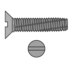 Flat Head Slotted Thread Cutting Screws 7513 F
