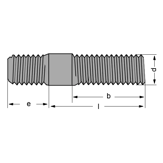 Stud Metal End Bolt, DoubleEnd