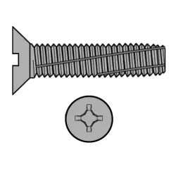 Flat Head Cross Recessed Thread Cutting Screws 7516 D