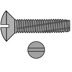 Oval Head Slotted Thread Cutting Screws 7513 G