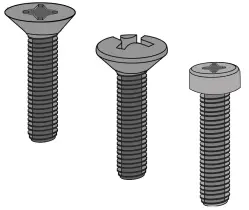 cross recessed machine screws