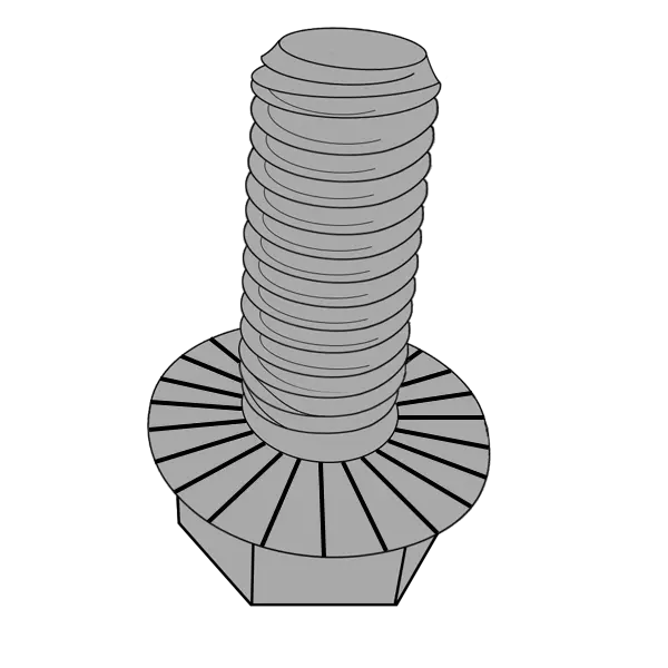 Locking screw, Hexagonal socket, without flange, M8x0.75, Brass